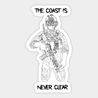 The Coast Is Never Clear Sticker